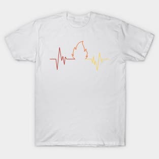 911, Hero, Firefighter Heartbeat T-Shirt